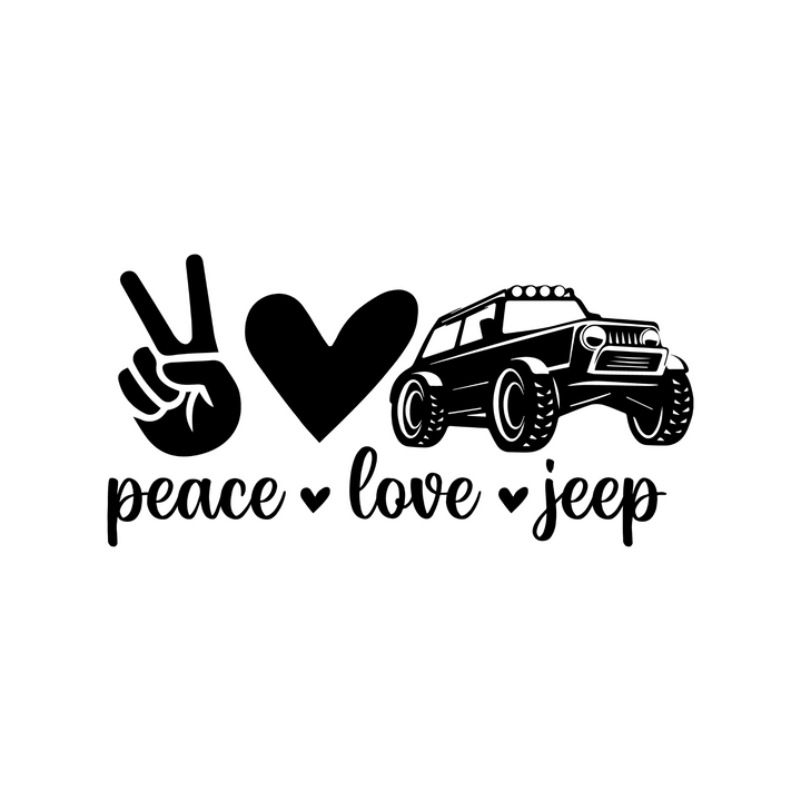 Unisex Hoodie - Peace, Love, Jeep.