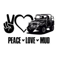 Unisex Hoodie - Peace, Love, Mud