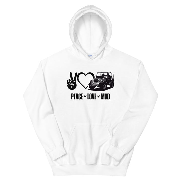 Unisex Hoodie - Peace, Love, Mud